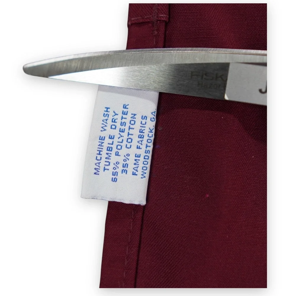 VTG Set of 3‎ Fame 3 Pocket Bib Apron Burgundy Green Made In USA